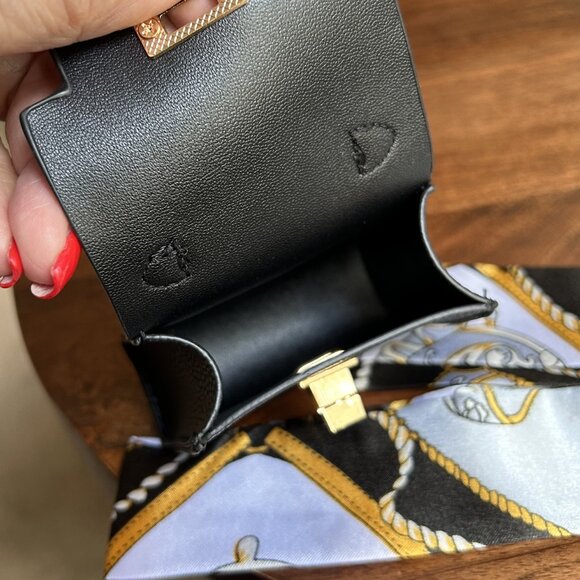 Mini Handbag Coin Purse Earphone Holder Bag Charm and Twilly Scarf - Picture 7 of 7